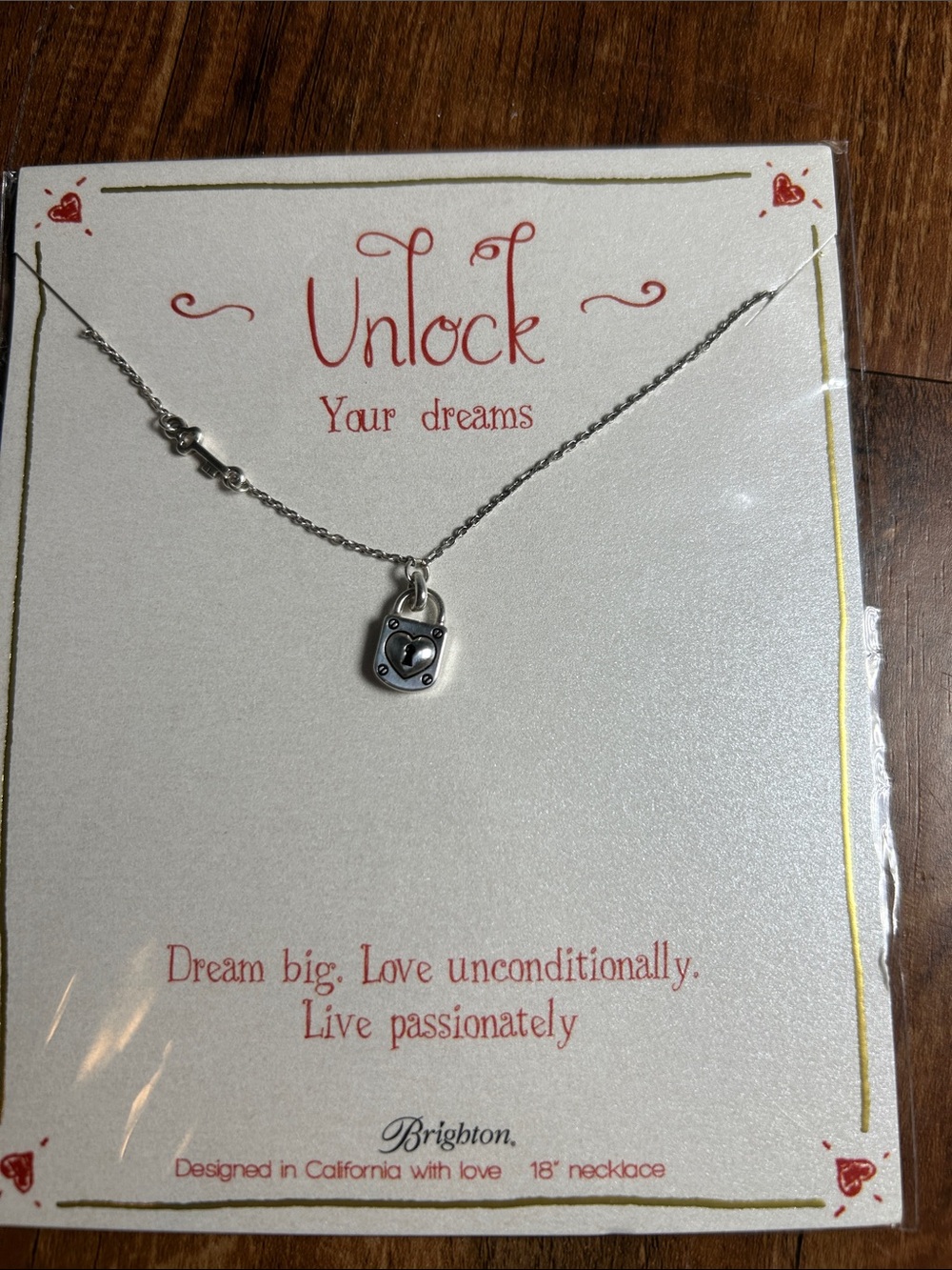 Brighton Silver Heart Lock Pendant Necklace - Silver